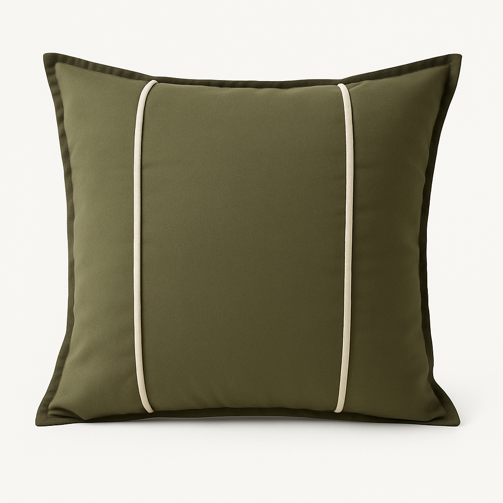 Cojín verde militar