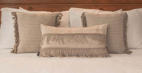 Set de cama rayas beige