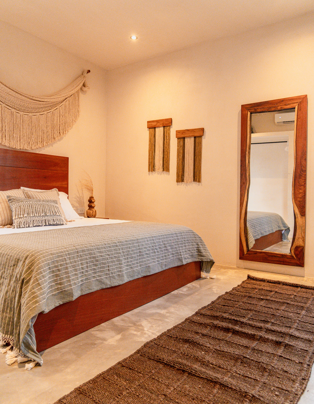 Set de cama artesanal KS rayas