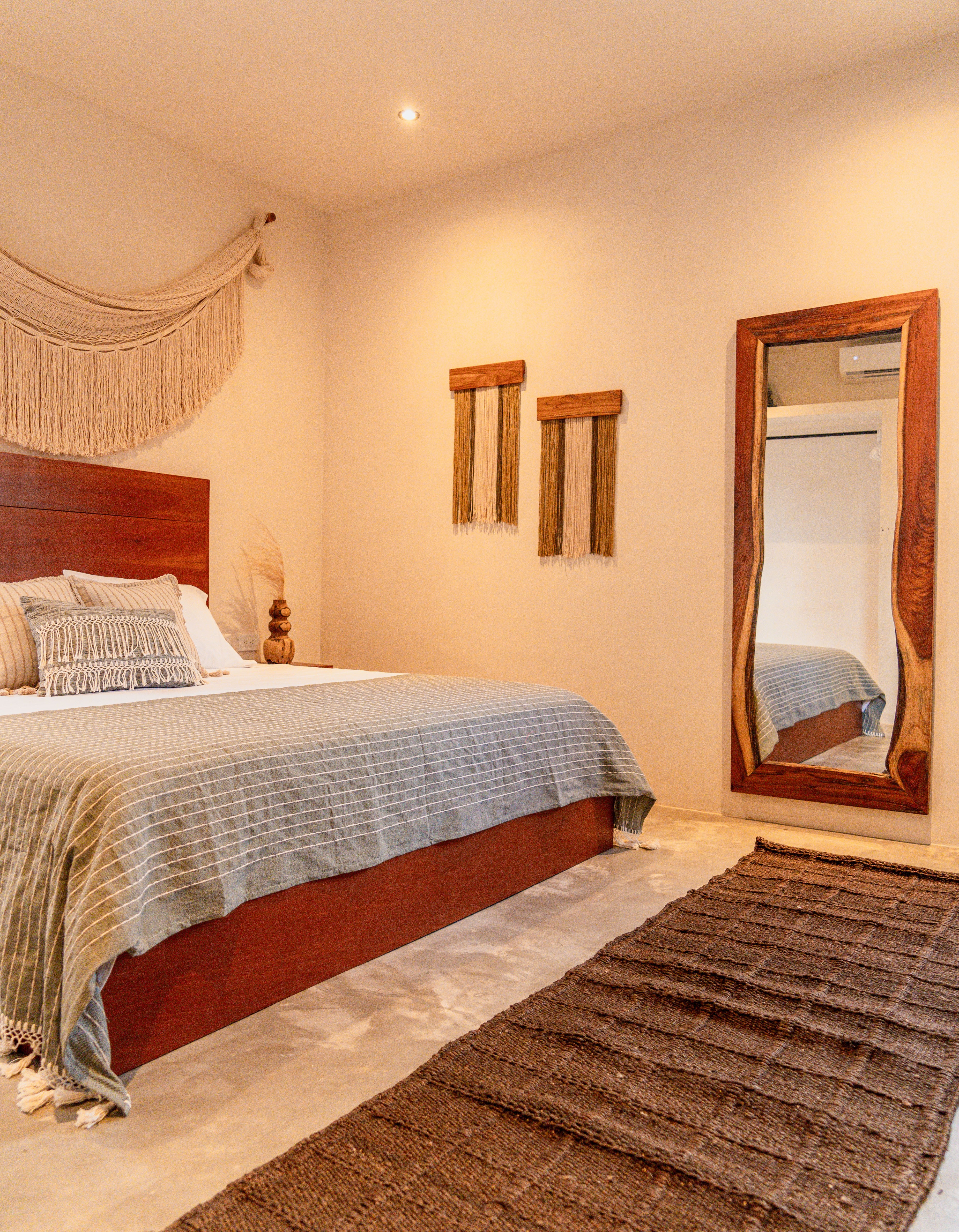 Set de cama artesanal KS rayas