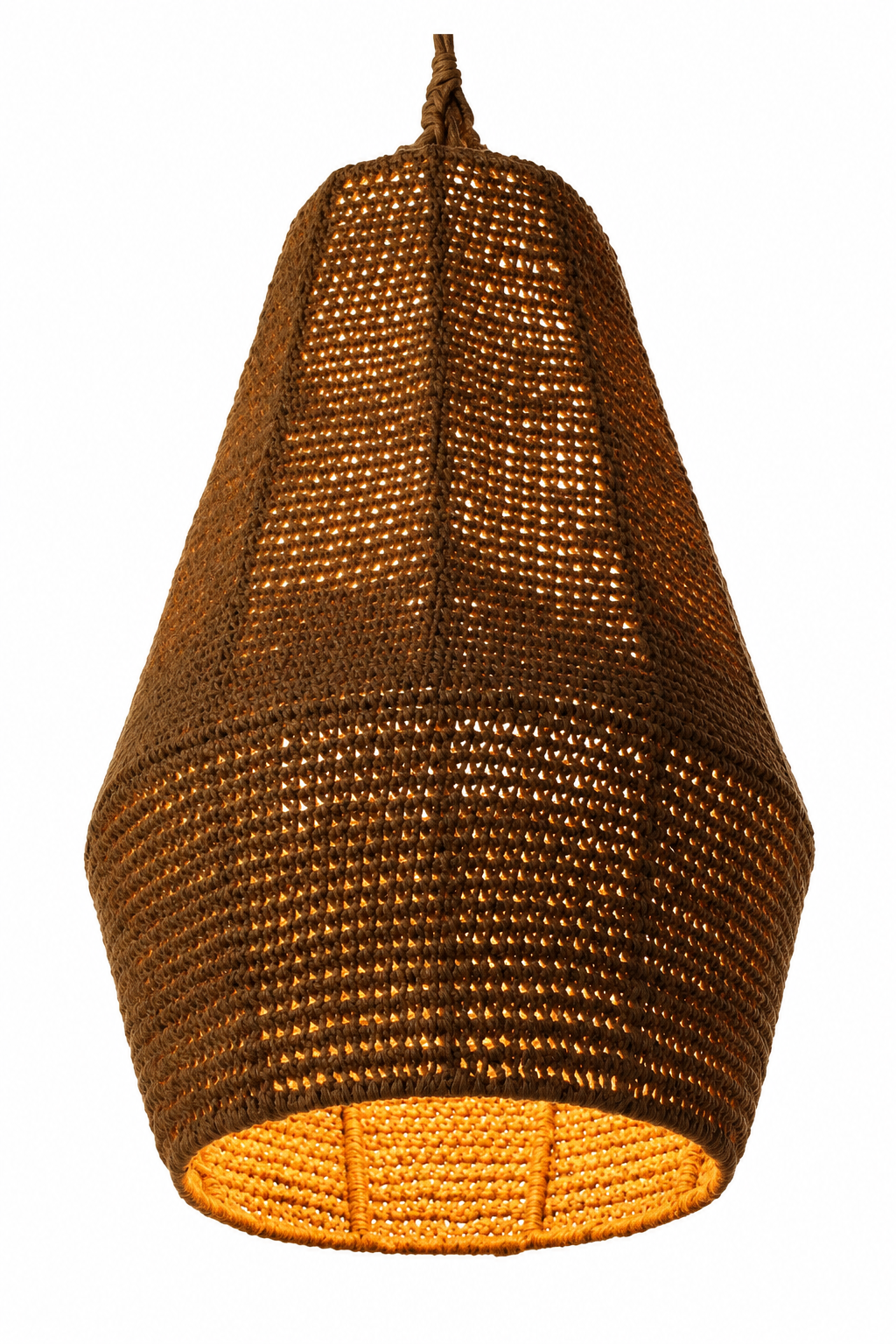 Lámpara colgante crochet