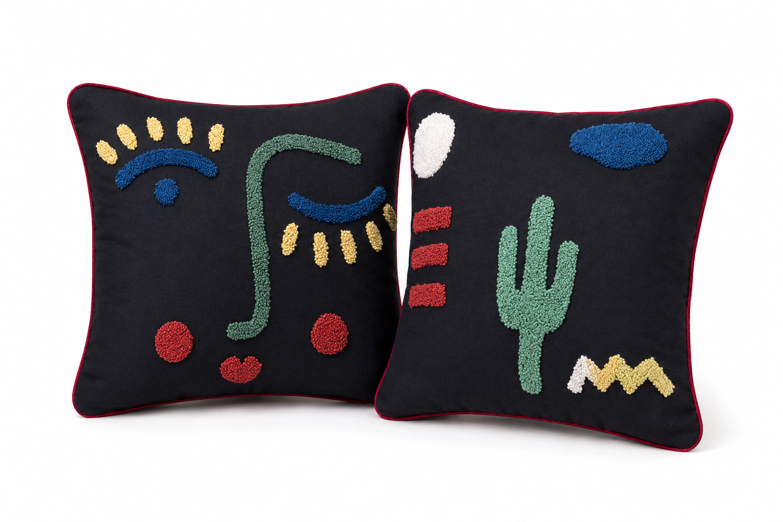 Set de cojines cara cactus