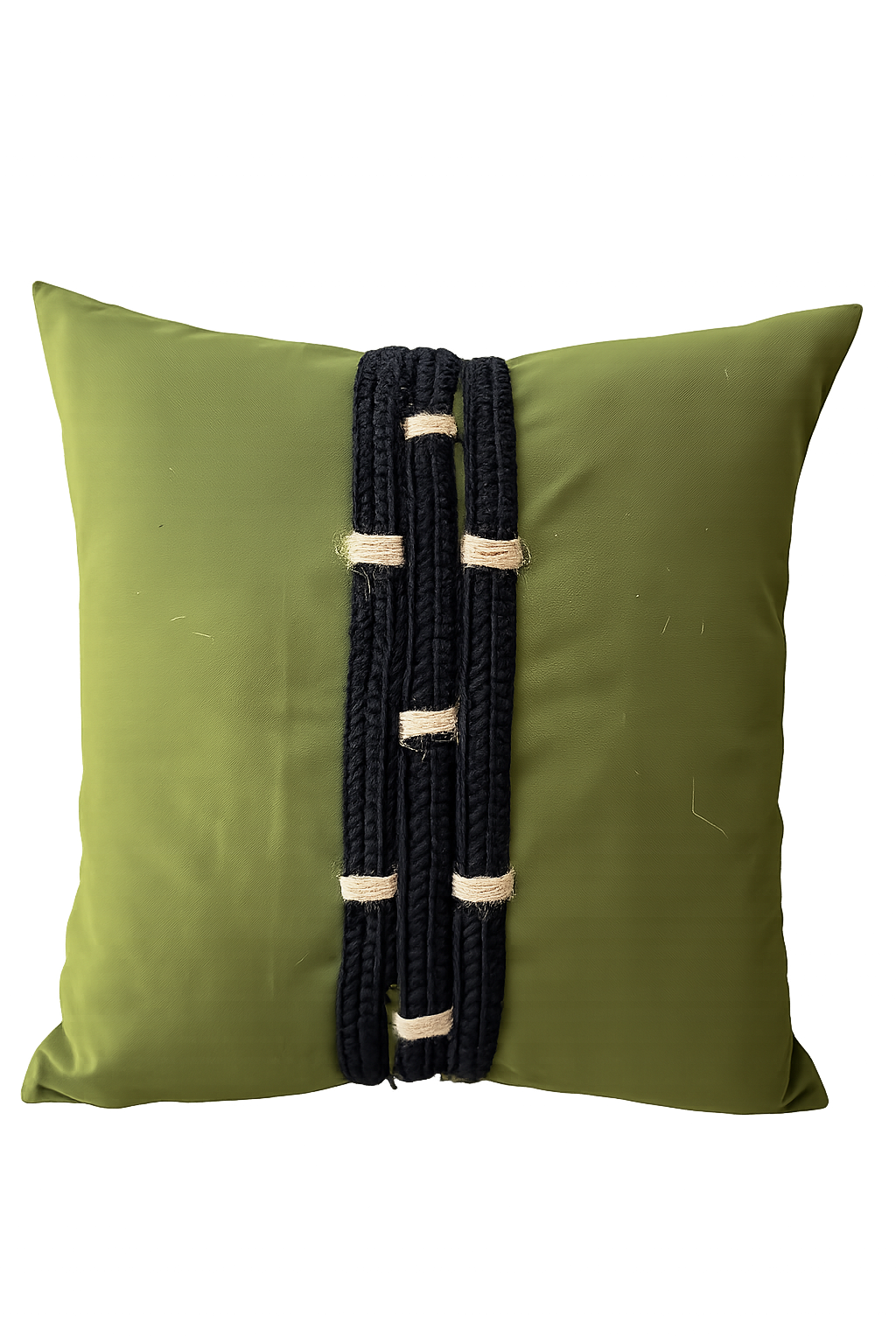 Cojín tiras crochet