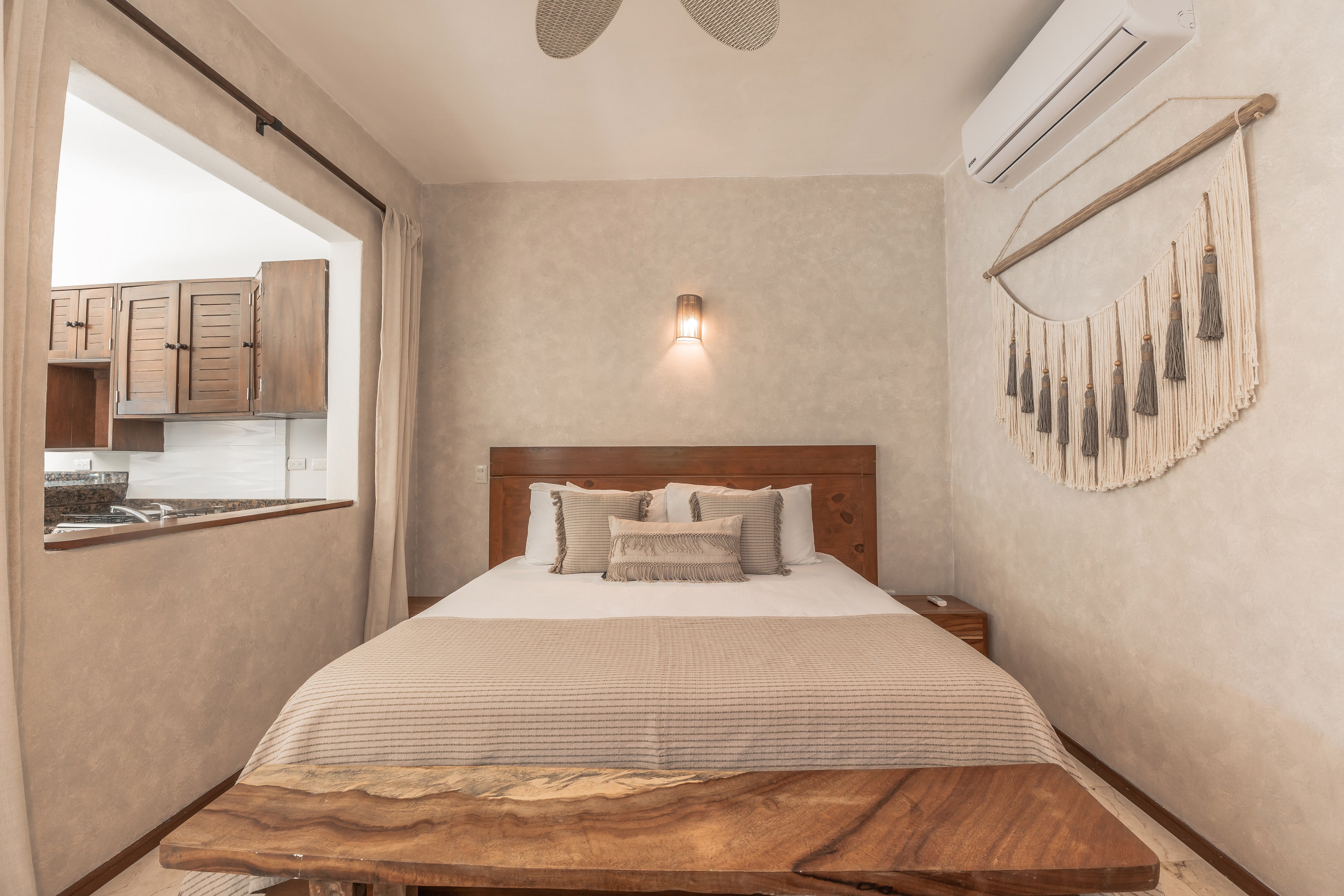 Set de cama rayas beige